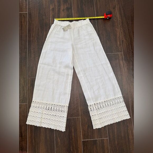 Chico’s Crochet Hem Linen Pants – Optic White – Size O (Regular)✨ - Picture 7 of 16